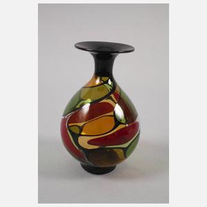 Vier Kunstglasvasen Kurt Wallstab