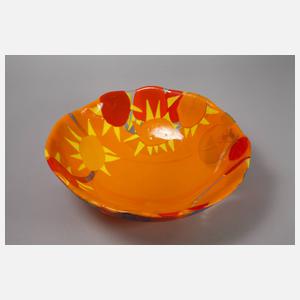 Große Schale Sonnenblumen