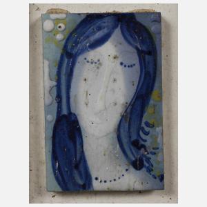 Heinz Werner kleines Wandbild Mädchenkopf