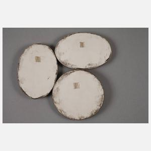 Heinz Werner drei kleine Reliefplatten Jagdhornbläser