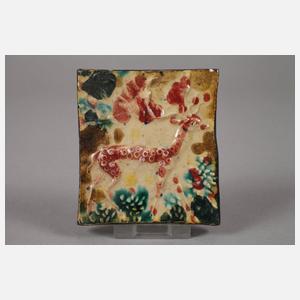 Heinz Werner fünf kleine Reliefplatten Tierdarstellungen