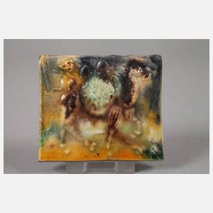 Heinz Werner fünf kleine Reliefplatten Tierdarstellungen