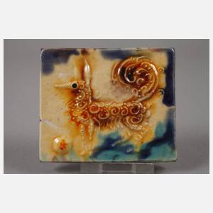 Heinz Werner fünf kleine Reliefplatten Tierdarstellungen