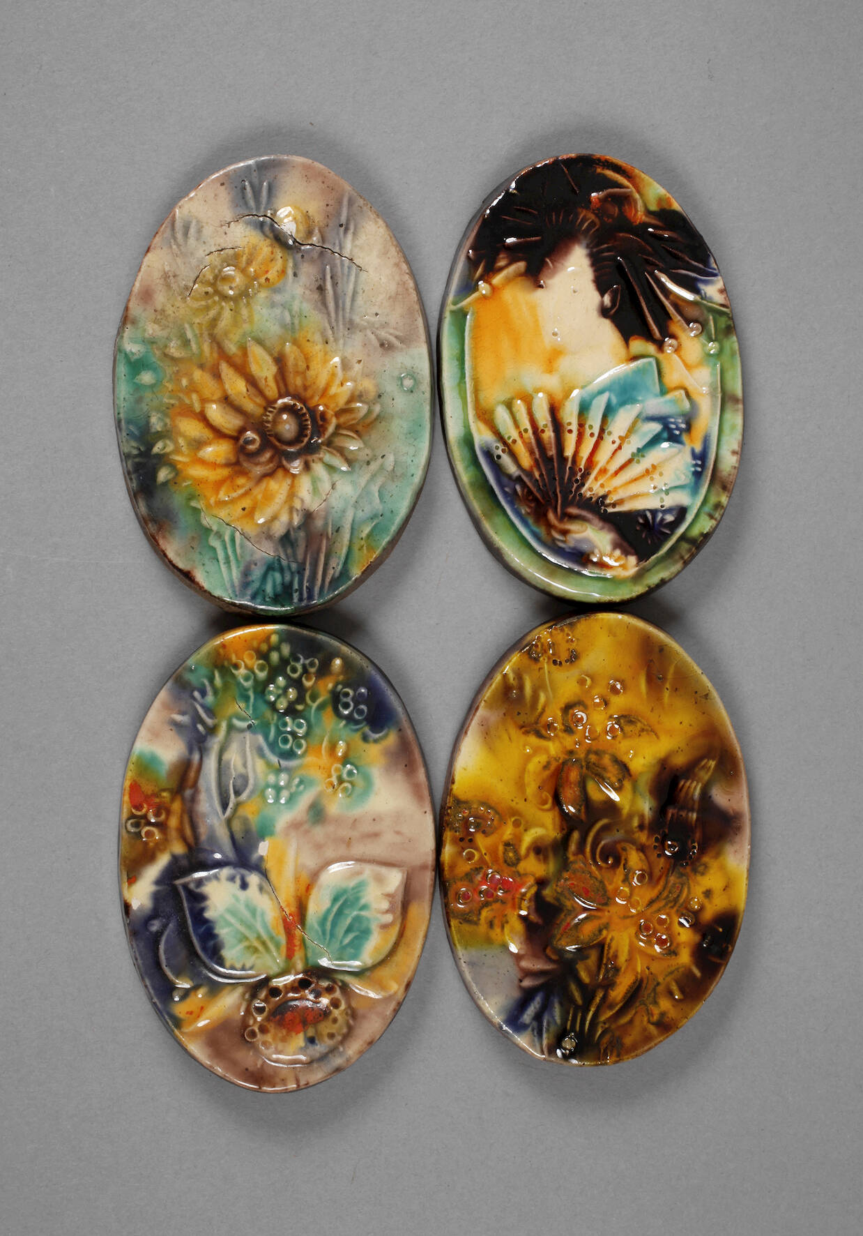 Heinz Werner vier kleine Reliefplatten