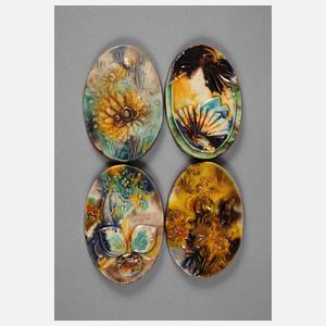 Heinz Werner vier kleine Reliefplatten