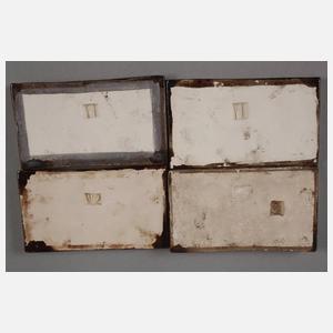 Heinz Werner vier kleine Reliefplatten
