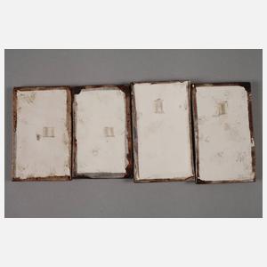 Heinz Werner vier kleine Reliefplatten Erotika