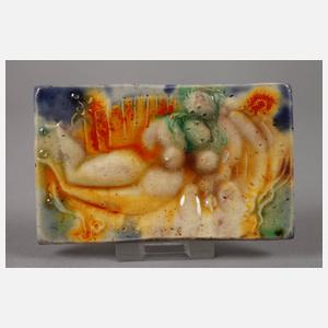 Heinz Werner vier kleine Reliefplatten Erotika