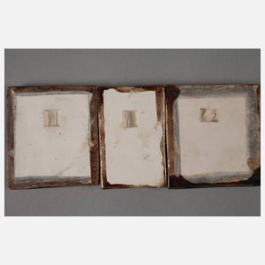 Heinz Werner drei kleine Reliefplatten Frauenmotive
