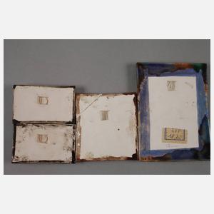 Heinz Werner vier kleine Reliefplatten