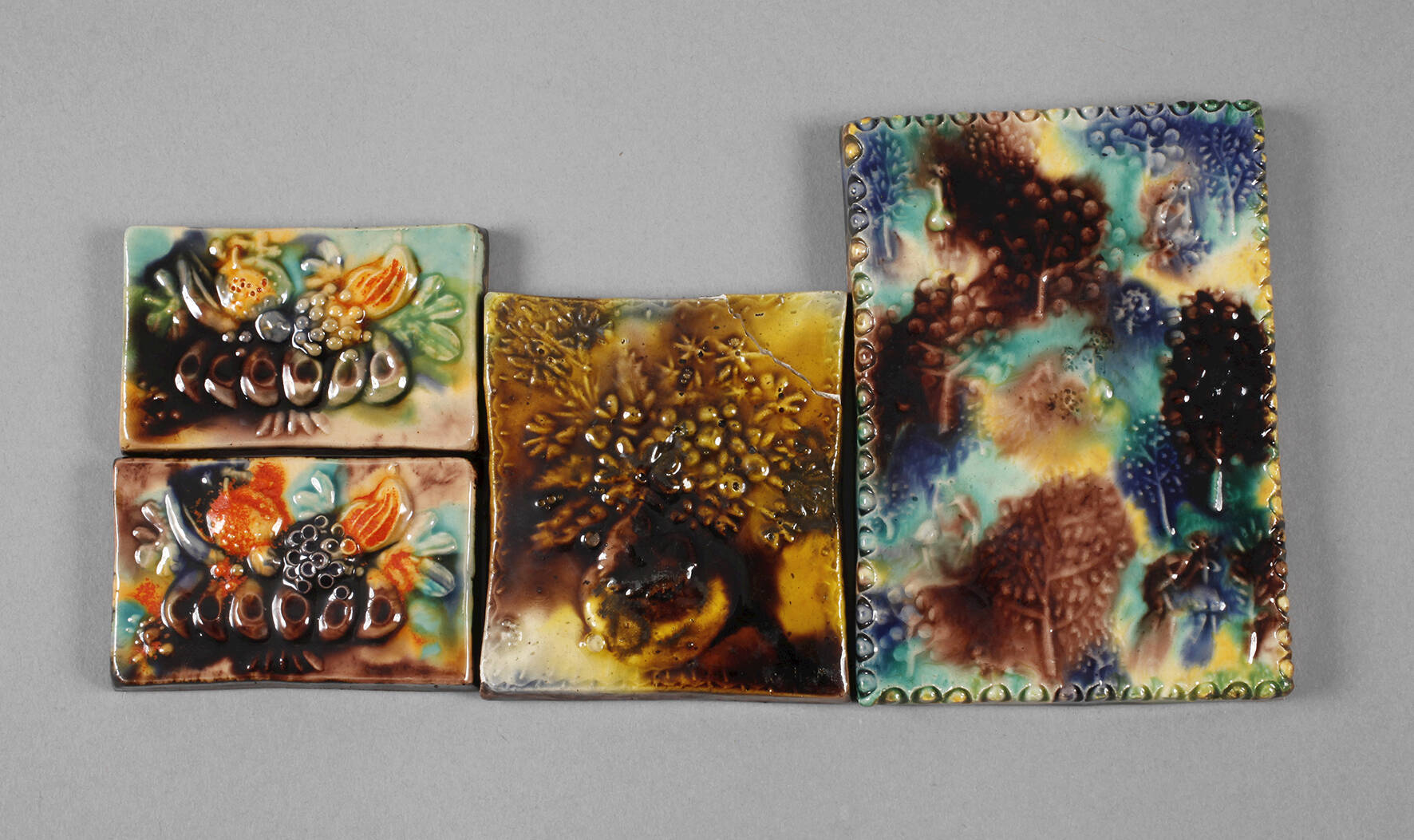 Heinz Werner vier kleine Reliefplatten