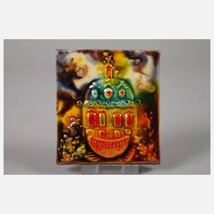 Heinz Werner vier kleine Reliefplatten Erotika