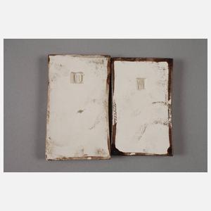 Heinz Werner zwei kleine Reliefplatten Mädchen