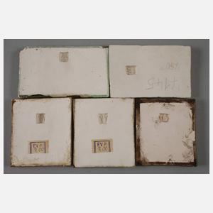 Heinz Werner fünf kleine Reliefplatten