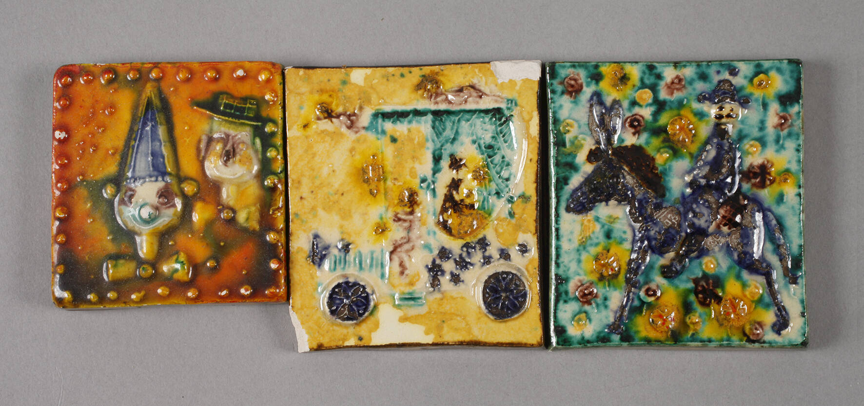 Heinz Werner drei kleine Reliefplatten