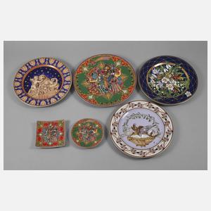 Rosenthal sechs Weihnachtsteller "Versace"