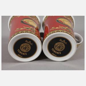 Rosenthal drei Teile "Versace Medusa red"