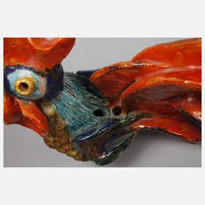 Künstlerkeramik Hahn und Henne