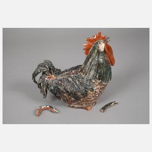 Künstlerkeramik Hahn und Henne