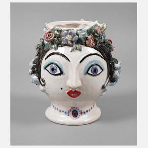 Keramikgefäß in Kopfform