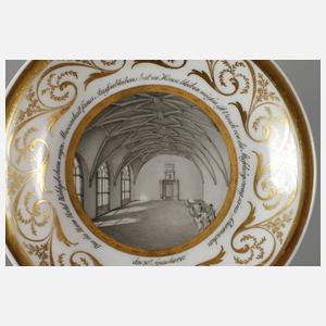 KPM Berlin Untertasse mit Saalansicht