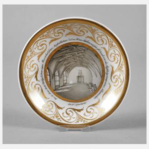 KPM Berlin Untertasse mit Saalansicht