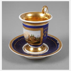 Ansichtentasse Biedermeier