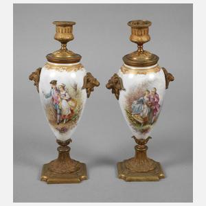 Frankreich Paar Cassolettes mit Bronzemontur