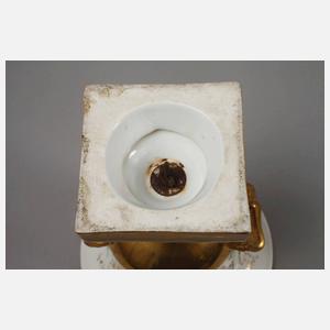 Paar Kratervasen mit Blumendekor