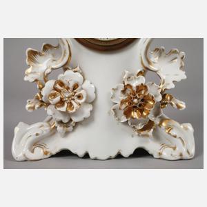 Frankreich Tischuhr mit Blütenbesatz