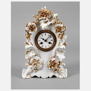 Frankreich Tischuhr mit Blütenbesatz