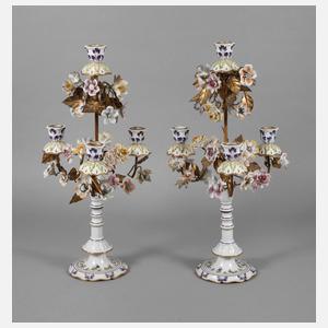 Italien Paar Girandolen im Capodimonte-Stil