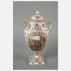 Dresden Prunkvase mit Genreszenen