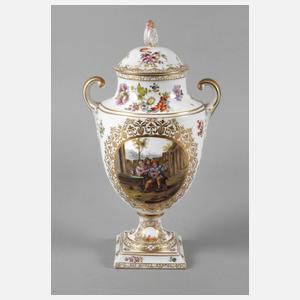 Dresden Prunkvase mit Genreszenen