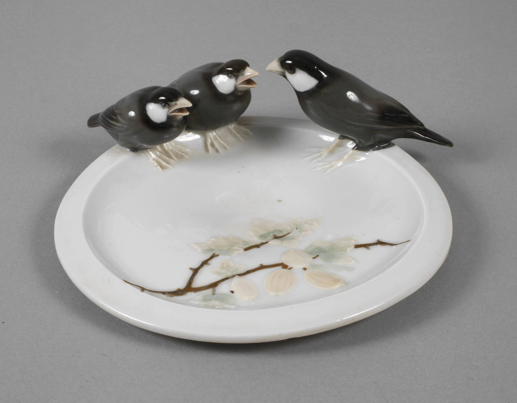 Thüringen Visitenkartenschale mit Jungvogelfütterung