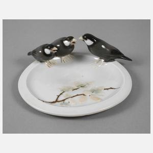 Thüringen Visitenkartenschale mit Jungvogelfütterung