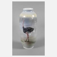 Kaestner Vase mit Straußenmotiv111