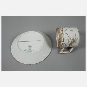 Kopenhagen Mokkatasse mit Untertasse "Flora Danica"