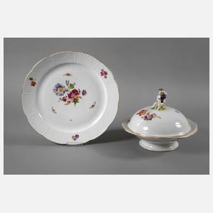 KPM Berlin runde Deckelterrine und Platte