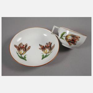 Meissen Tasse mit Untertasse Marcolini-Zeit