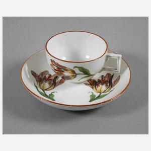 Meissen Tasse mit Untertasse Marcolini-Zeit