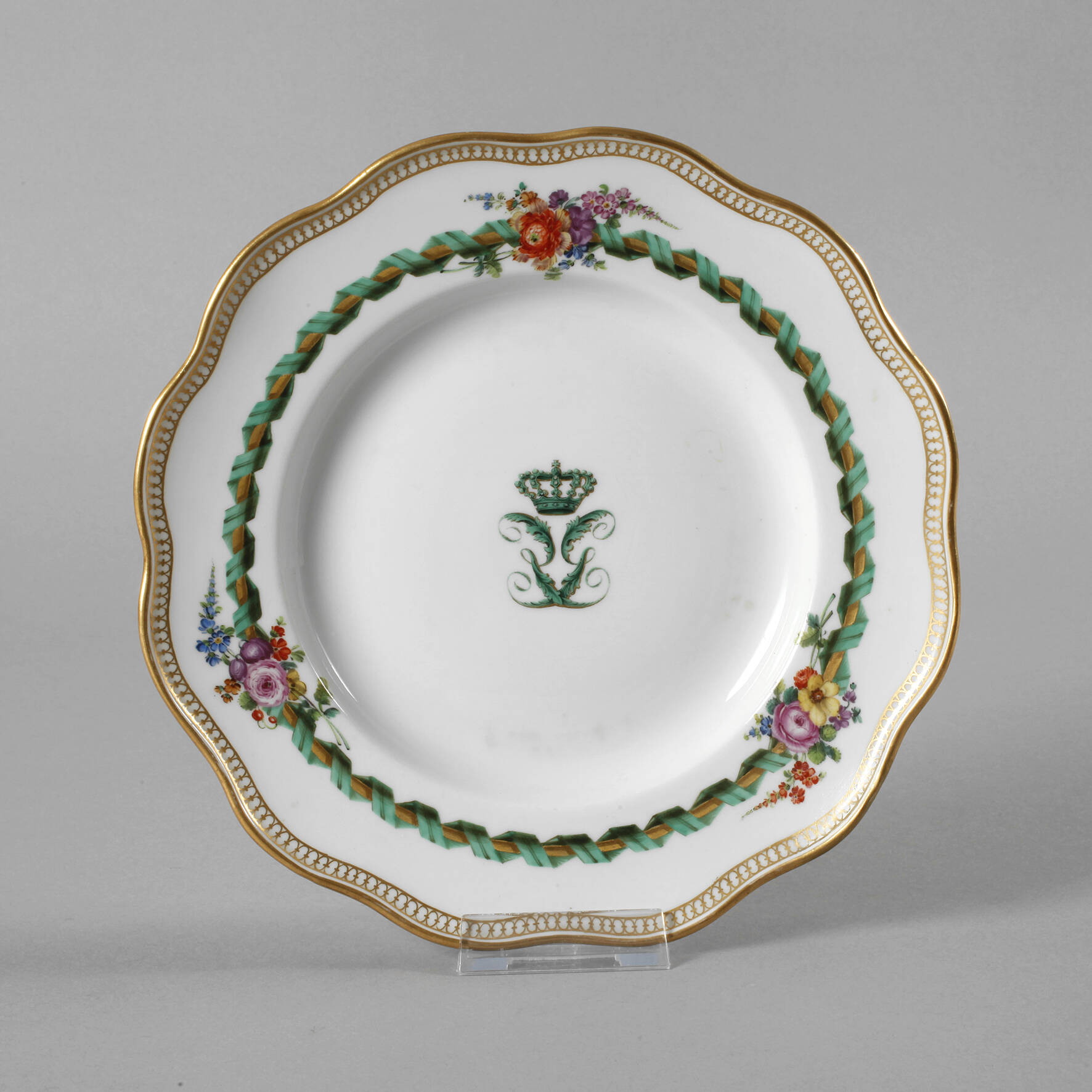 Meissen Teller König Georg von Sachsen