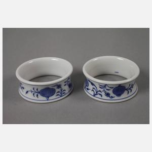 Meissen sechs Serviettenringe "Zwiebelmuster"