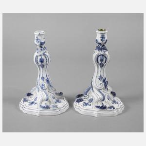 Meissen Paar Leuchter "Strohblumenmuster"