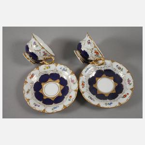 Meissen prunkvolles Tête-à-Tête "B-Form"