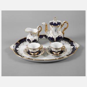 Meissen prunkvolles Tête-à-Tête "B-Form"