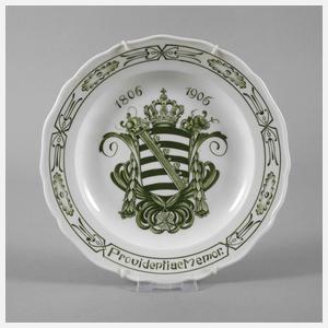 Meissen Jubiläumsteller Königreich Sachsen