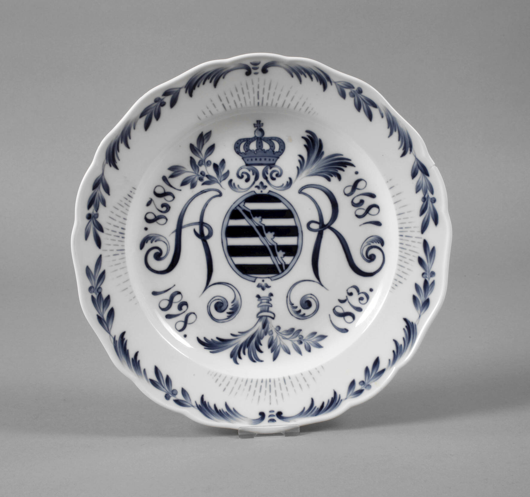 Meissen Jubiläumsteller Albert von Sachsen