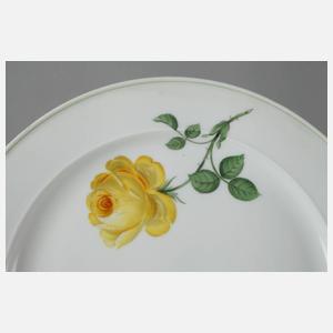 Meissen sechs Kuchenteller "Gelbe Rose"