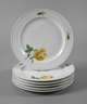 Meissen sechs Kuchenteller "Gelbe Rose"
